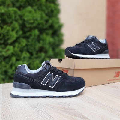 New Balance 574 черные на белом, Размер 36