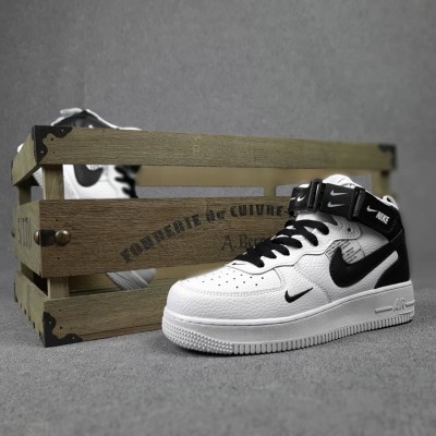 Nike Force 1 x OFF White белые с черным, Размер 36
