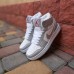 Nike Air Jordan 1 MID білі з сірим срібляста кома, Розмір 38