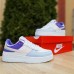 Nike Air Force 1 Shadow білі з бузковим з бірюзою, Розмір 38