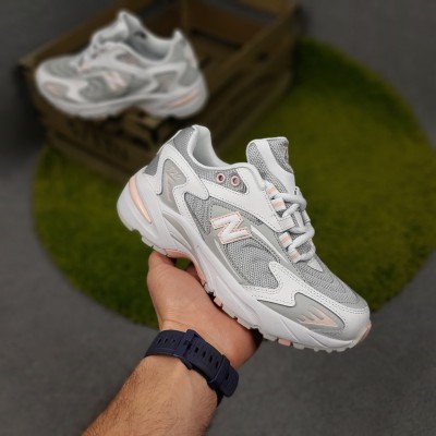 New Balance 725 білі з сірим та пудрой, Розмір 40