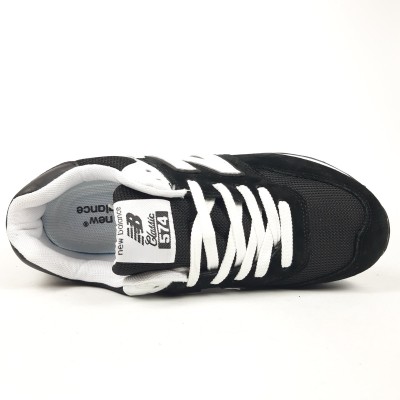 New Balance 574 чорні з білим, Розмір 45