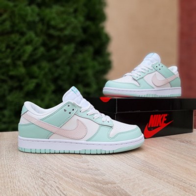 Nike SB Dunk Low Білі зі світло зеленим, Розмір 38