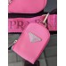 Сумочка жіноча Prada 2в1 Прада клатч класична малинова