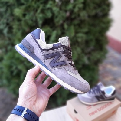 New Balance 574 бежевые с коричневым, Размер 42