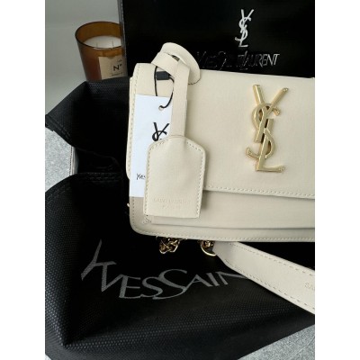 Женская сумка клатч Yves Saint Laurent YSL Ив Сен Лоран молочный
