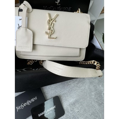 Женская сумка клатч Yves Saint Laurent YSL Ив Сен Лоран молочный