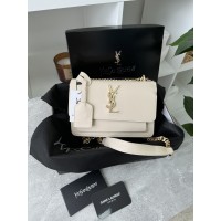 Женская сумка клатч Yves Saint Laurent YSL Ив Сен Лоран молочный