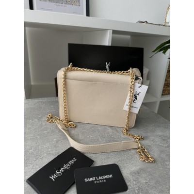 Женская сумка клатч Yves Saint Laurent YSL Ив Сен Лоран молочный
