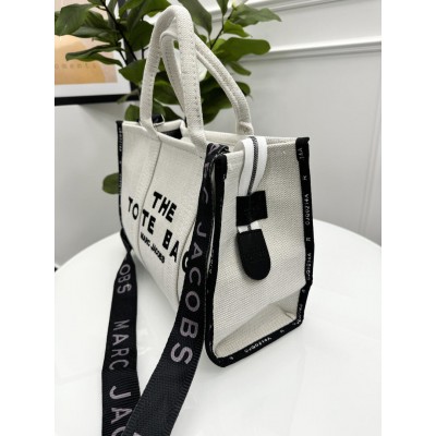 Сумка женская Марк Джейкобс шопер молочный текстильный Marc Jacobs Tote Bag  шоппер
