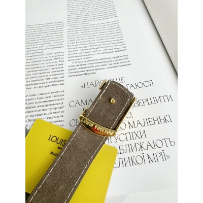 Вузький пояс пояс Луї Віттон Louis Vuitton коричневий класичний золото