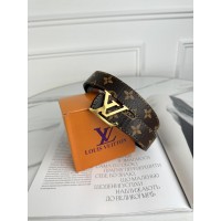 Вузький пояс пояс Луї Віттон Louis Vuitton коричневий класичний золото