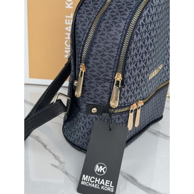 Рюкзак Michael Kors чорний із чорними ручками міні Майкл Корс рюкзак жіночий