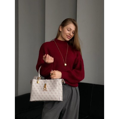 Сумка жіноча Guess James medium рожевий через плече Гесс Преміум