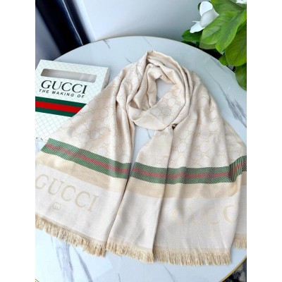 ПАЛАНТИН ШАРФ, ШАСТКА GUCCI ЖІНОЧА ШАРФ ГУЧЧІ світло-бежевий ПАЛАНТИН ШАРФ, ШАСТКА GUCCI ЖІНОЧА ШАРФ ГУЧЧІ світло-бежевий