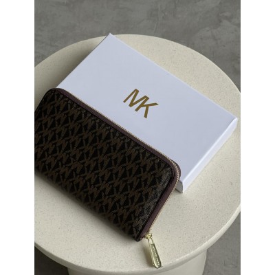 Жіночий гаманець Michael Kors коричневий великий Мішель Корс