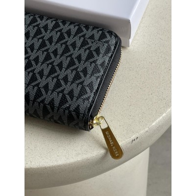 Жіночий гаманець Michael Kors чорний великий Мішель Корс