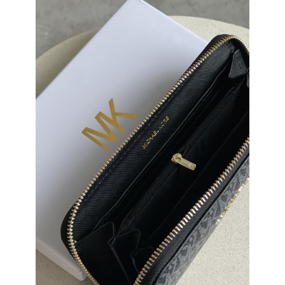 Жіночий гаманець Michael Kors чорний великий Мішель Корс