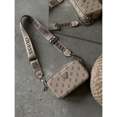 Сумка жіноча Guess 4G молочний Гесс крос-боді через плече