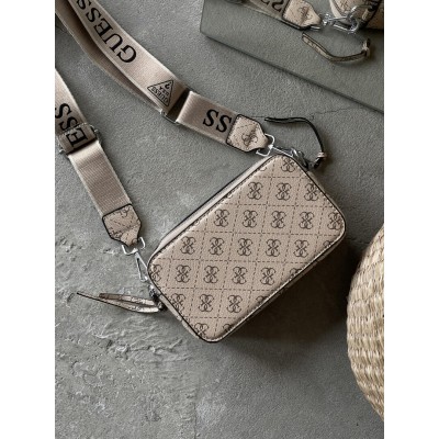 Сумка жіноча Guess 4G молочний Гесс крос-боді через плече