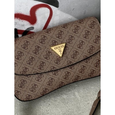 Сумка женская Guess багет бежевый Гесс