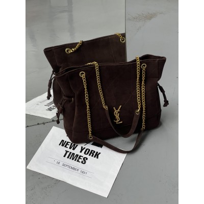 Сумка жіноча Yves Saint Laurent Jamie in Suede шоколад шоппер Ів Сен Лоран Сумка жіноча Yves Saint Laurent Jamie in Suede шоколад шоппер Ів Сен Лоран