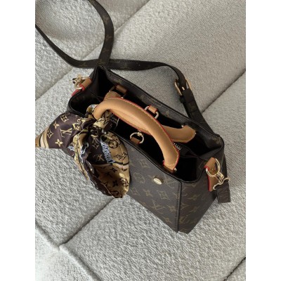 Сумка Louis Vuitton Braided Handle Montaigne Handbag Monogram mini коричневый клатч Луи Виттон
