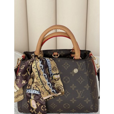 Сумка Louis Vuitton Braided Handle Montaigne Handbag Monogram mini коричневый клатч Луи Виттон