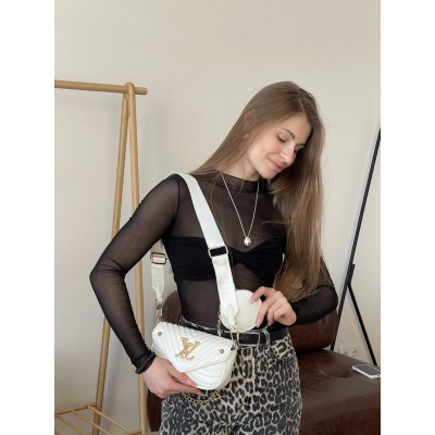 Сумка женская Louis Vuitton Wave Multi Pochette mini белый клатч через плечо Луи Виттон