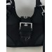 Сумка жіноча Prada Moon Re-Nylon mini bag через плече чорний нейлон Прада