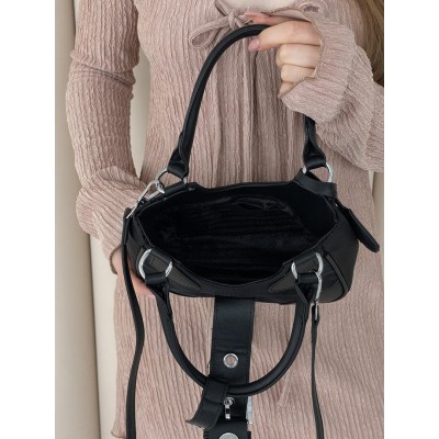 Сумка жіноча Prada Moon Re-Nylon mini bag через плече чорний нейлон Прада