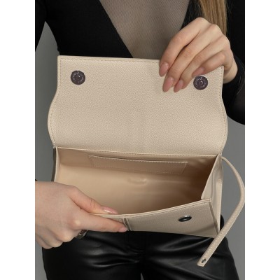 Сумка жіноча JW PEI Elise Large Top Handle Bag бежевий срібло через плече