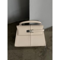 Сумка женская JW PEI Elise Large Top Handle Bag бежевый серебро через плечо
