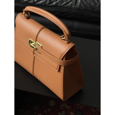 Сумка жіноча JW PEI Elise Large Top Handle Bag коричневий золото через плече