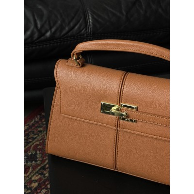 Сумка жіноча JW PEI Elise Large Top Handle Bag коричневий золото через плече
