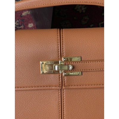 Сумка жіноча JW PEI Elise Large Top Handle Bag коричневий золото через плече