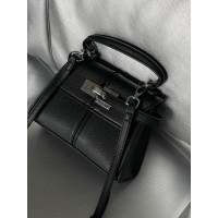 Сумка жіноча JW PEI Elise Large Top Handle Bag чорний срібло міні через плече