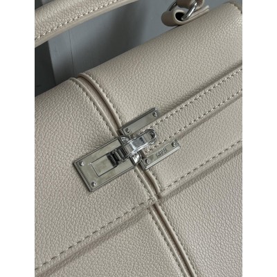 Сумка жіноча JW PEI Elise Large Top Handle Bag бежевий срібло міні через плече