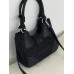 Сумка жіноча Prada Moon Re-Nylon mini bag через плече чорний нейлон Прада