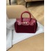 Сумка жіноча в стилі Hermes у замші Ермес Medium бордовий через плече