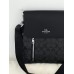 Чоловічі сумки месенджер Coach через плече чорний Коуч