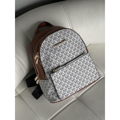 Жіночий рюкзак Michael Kors Kenly Medium Adina біло-коричневий Мішель Корс Жіночий рюкзак Michael Kors Kenly Medium Adina біло-коричневий Мішель Корс