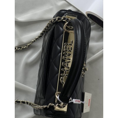Сумка жіноча Chanel Trendy CC Lambskin Premium чорний Шанель