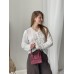 Сумка жіноча Jacquemus Le Chiquito Moyen Boucle Premium бордовий Жакмюс