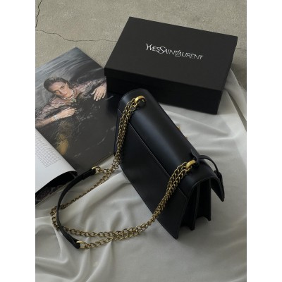 Женская сумка Yves Saint Laurent  Sunset Medium YSL Ив Сен Лоран черный