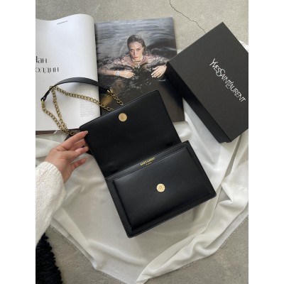 Женская сумка Yves Saint Laurent  Sunset Medium YSL Ив Сен Лоран черный