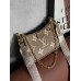 Жіноча сумка Louis Vuitton Bolsa Easy Pouch On Strap бежевий клатч + лого через плече