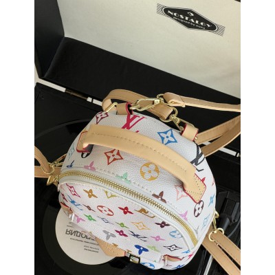 Жіночий рюкзак Louis Vuitton Palm Springs Mini білий монограм Луї Віттон