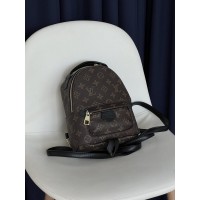 Жіночий рюкзак Louis Vuitton Palm Springs Mini коричневий + чорний Луї Віттон