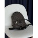 Женский рюкзак Louis Vuitton Palm Springs Mini коричневый + черный Луи Виттон